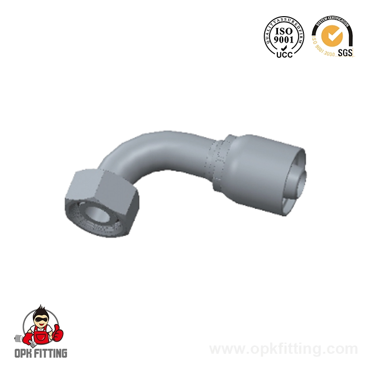 20591-RW 90° Metric Female 24°Cone O-Ring H.T.DIN 3865