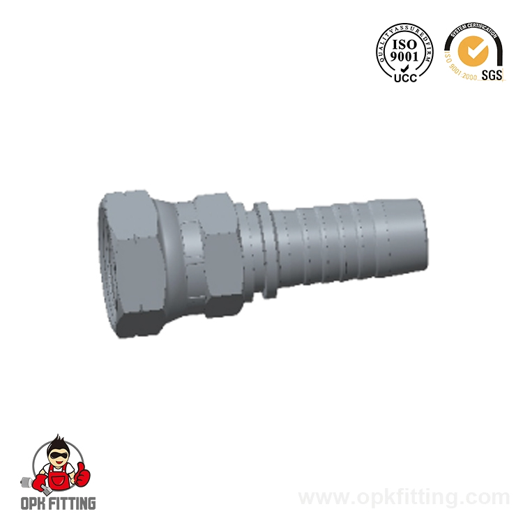 22611D BSP Female 60° Cone Double Hexagon